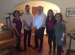 Photo of guests at student dinner at the university residence