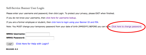 First Time Student Log In New Mexico Highlands University