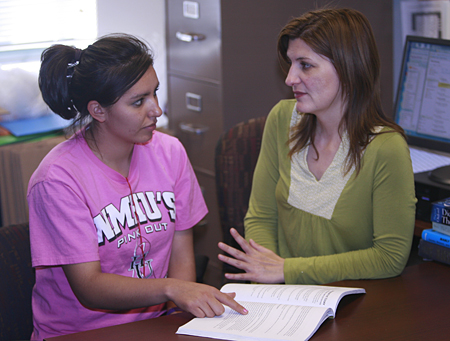 Photo of students studying