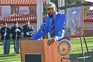 speaker at podium