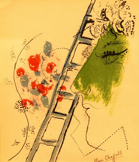 The Ladder lithograph by Marc Chagall