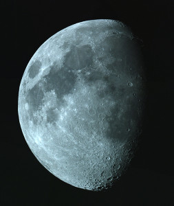 Photo one: Ryan Rudolph The craters of the Earth’s moon during its half phase are visible in this image taken from the telescope in the Highlands observatory.