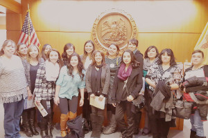 Courtesy Photo: Highlands social work students gather in the New Mexico Roundhouse at the capitol during a visit to the legislature in February. 