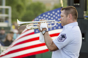 U.S. Air Force Photo Master Sgt. Tim Allums will perform with the U.S. Air Force Academy Band during its free concert at Ilfeld Auditorium April 23