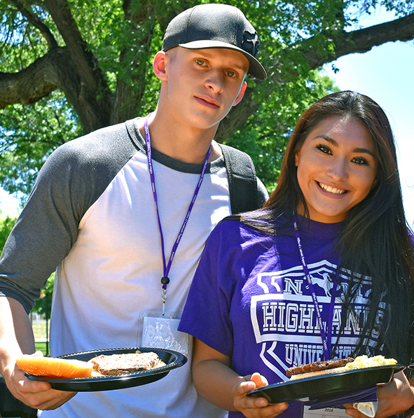 Students at orientation