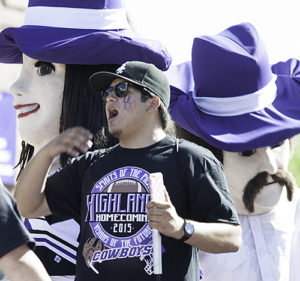 students with mascot