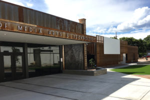 entrance view of trolley building