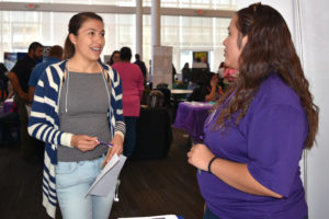 photo of student at career fair