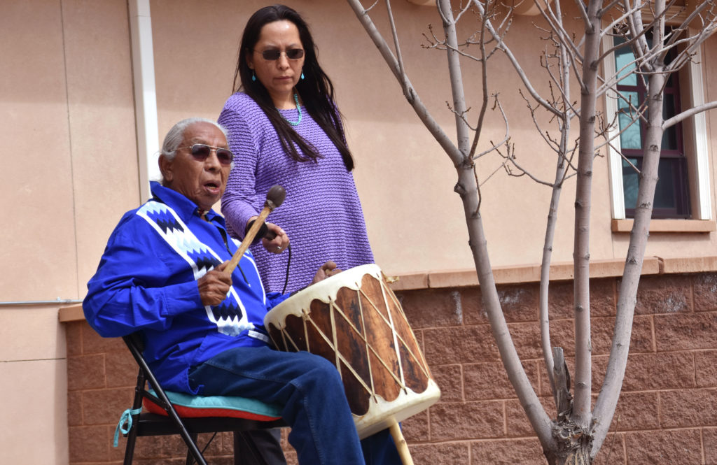 photo of Native american drummer