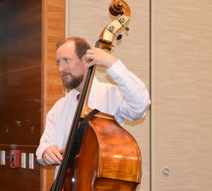 Photo: Dr. Edward Harrington plays bass