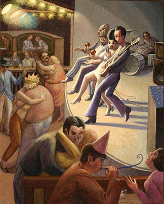 Eli Levin painting New Mexico Highlands University