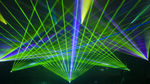 Laser display from Pink Floyd laser show