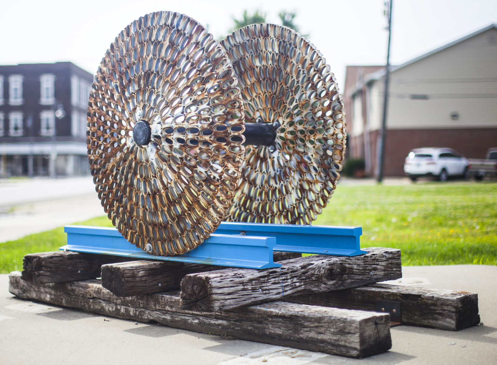 Photo, cast steel wheel