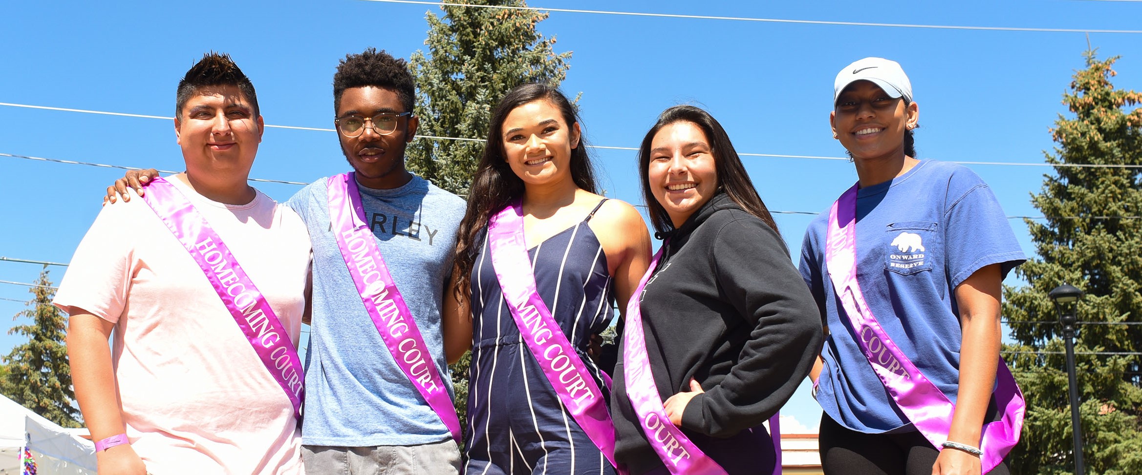 Photo of homecoming student royalty candidates