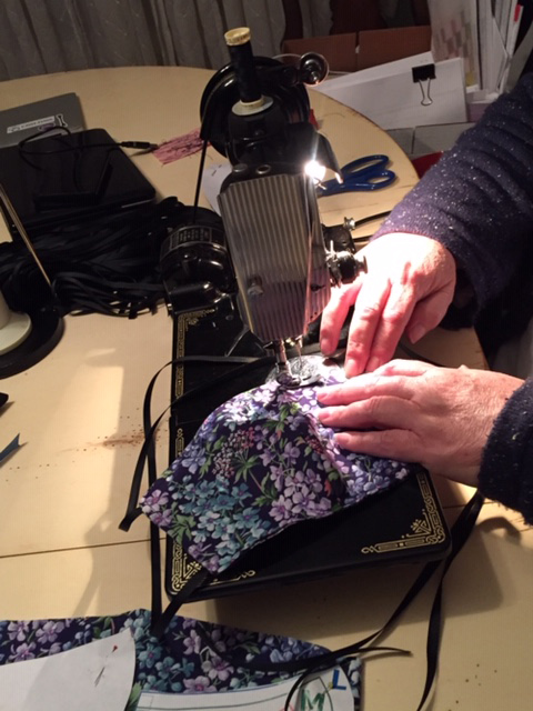 photo of Mary Basler sewing