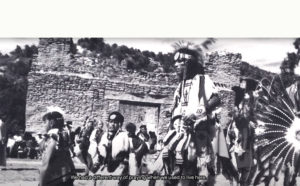 This archival Jemez Pueblo photograph is part of a video Highlands University media arts students created for the Jemez Historic Site.  