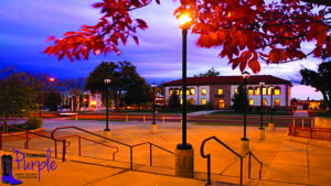 Photo of Rodgers Hall in the evening