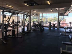 Photo of student working out in campus gym