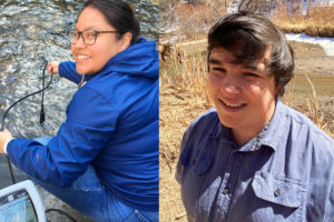 photo of Megan Begay, left, and Christopher Ulibarri