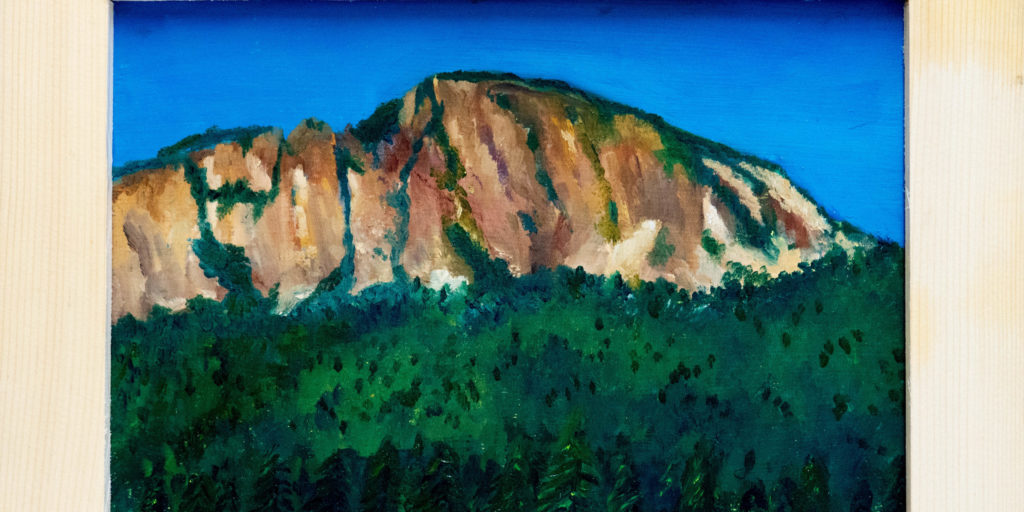 Oil painting of Hermit's Peak by Robert Henssler
