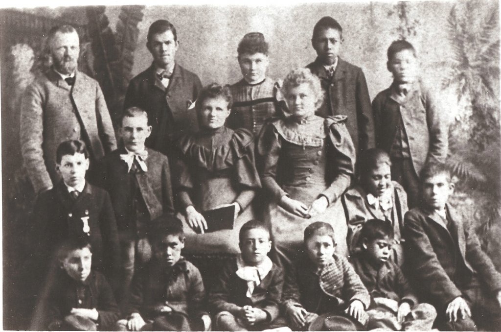Turn-of-the-century photo of students from the School for the Deaf