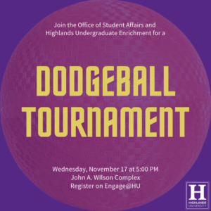 poster for dodgeball tournament