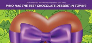 Poster for the Love & War Chocolate Dessert Contest 2022