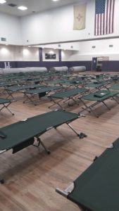 Cots set up at NMHU for United World College students