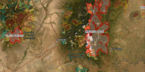 Screenshot of fire map created by New Mexico Forest and Watershed Restoration Institute