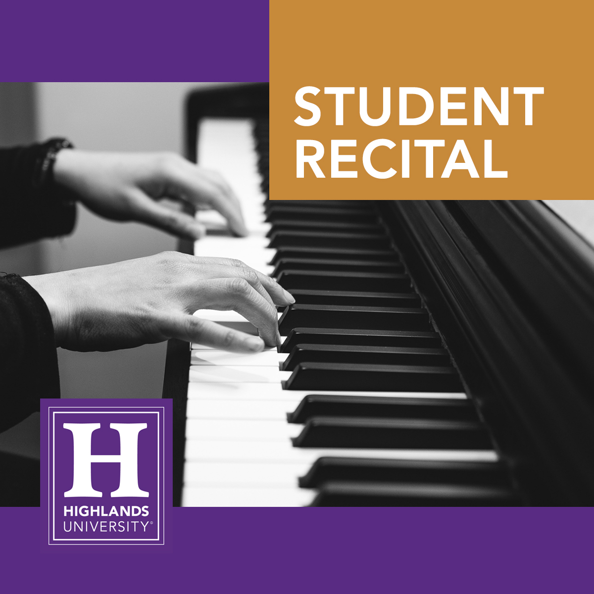 Poster for October 23 student recital