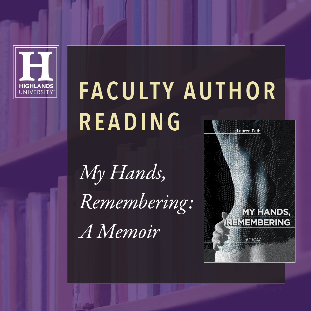 Poster for faculty reading