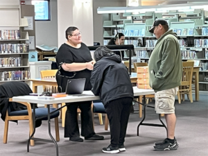 NMHU and TCC distributes laptops to students who have a stated need. 