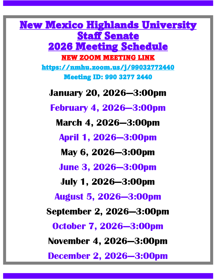 Meeting Schedule: January 20, 2026—3:00pm February 4, 2026—3:00pm March 4, 2026—3:00pm April 1, 2026—3:00pm May 6, 2026—3:00pm June 3, 2026—3:00pm July 1, 2026—3:00pm August 5, 2026—3:00pm September 2, 2026—3:00pm October 7, 2026—3:00pm November 4, 2026—3:00pm December 2, 2026—3:00pm