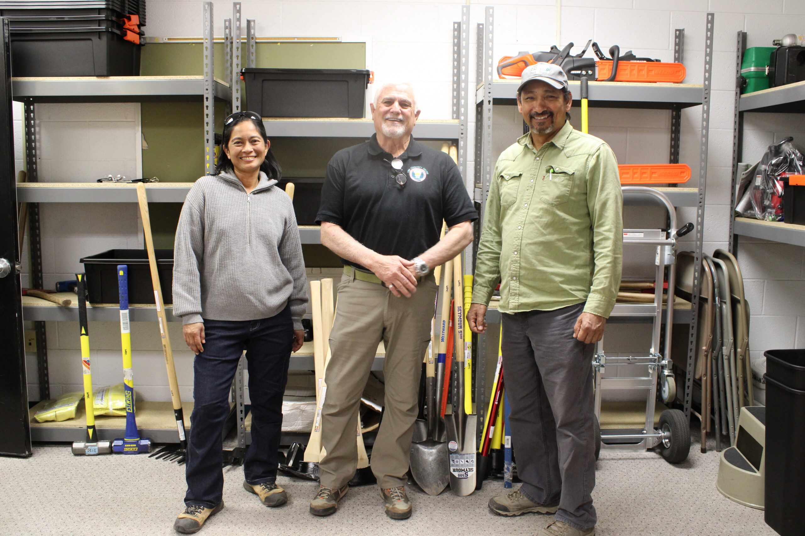 Shantini Ramakrishnan, FWRI Special Programs Manager; Hank Blackwell, WRTC Interim Director; and Edward Martinez, Deputy Director of FWRI.