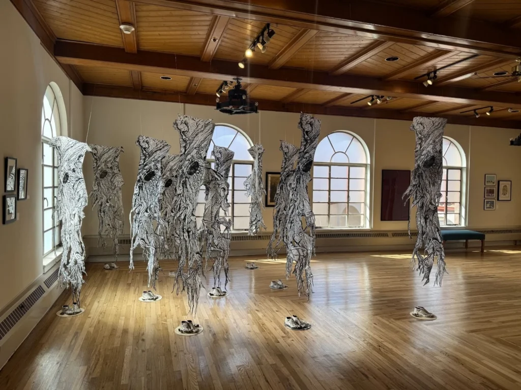 image of the “Paper: Of and On” show at NMHU Kennedy Gallery